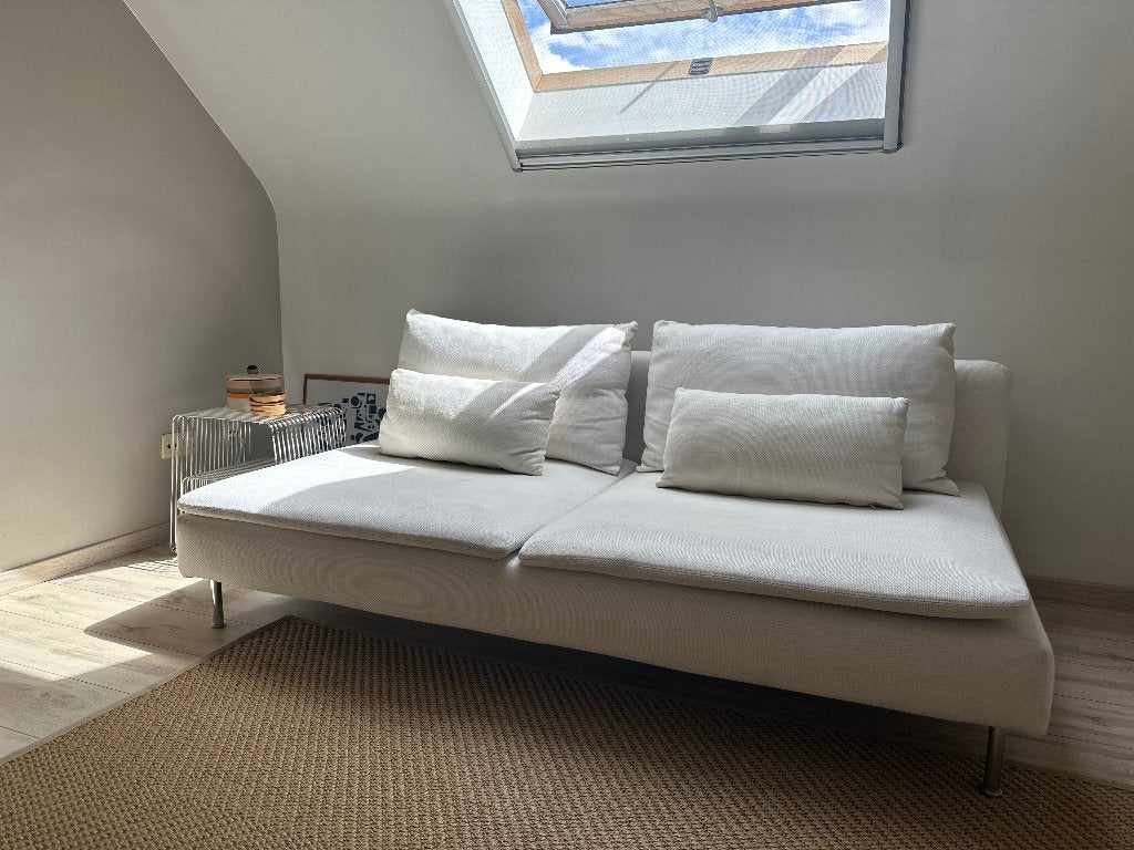 Söderhamn IKEA - witte zetel, Huis en Inrichting, Zetels | Zetels, Ophalen, Gebruikt, 150 tot 200 cm, Driepersoons