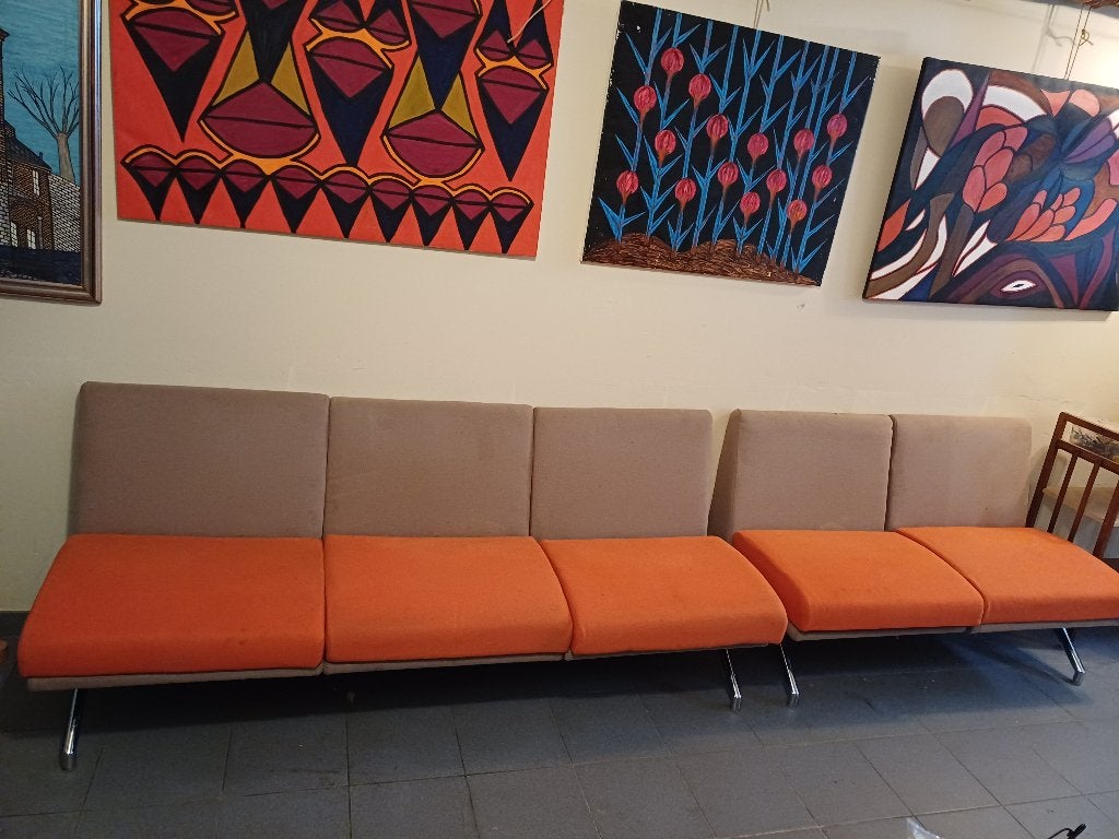 retro zetels, Huis en Inrichting, Ophalen, Gebruikt, Metaal, Retro