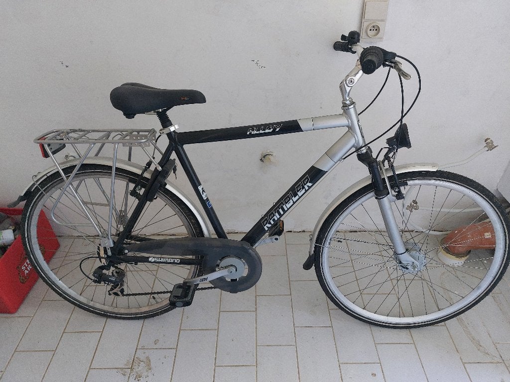 Herenfiets, Fietsen en Brommers, Velgrem, Versnellingen, Zo goed als nieuw, 53 tot 57 cm