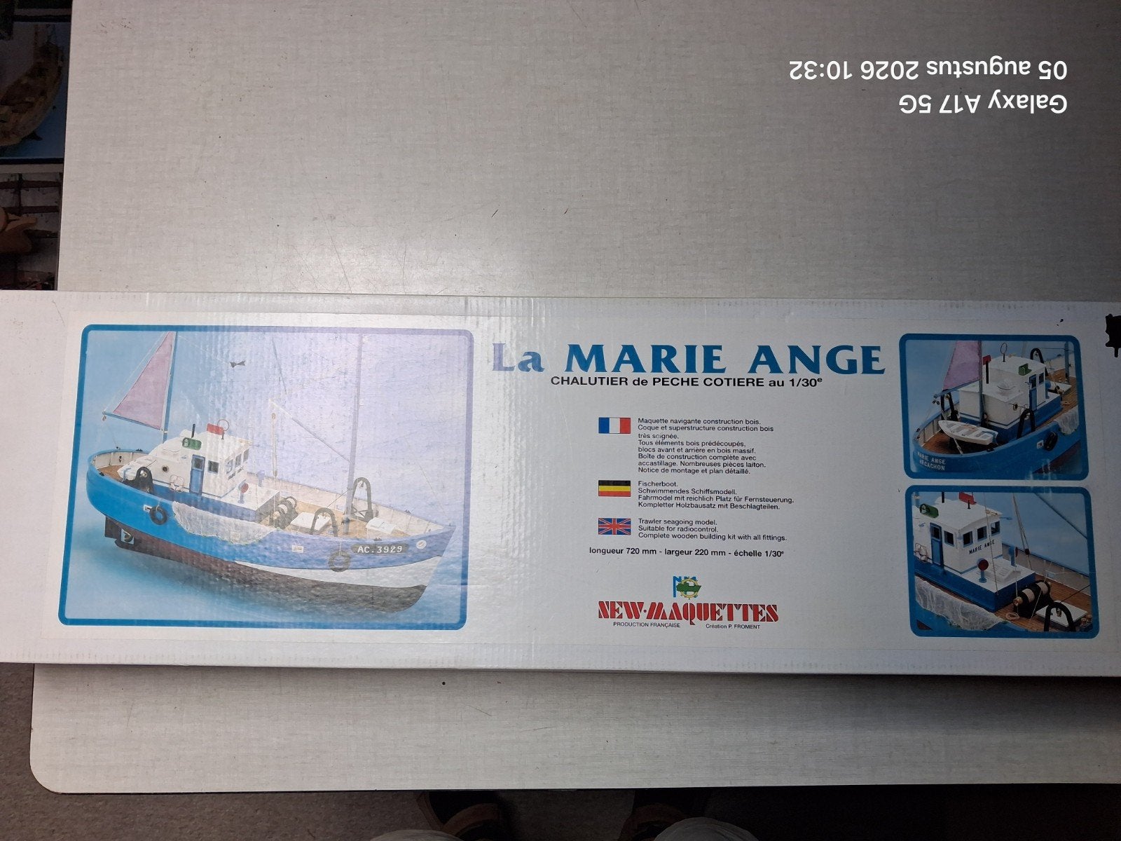 modelboot  Le Marie-Ange vissersboot., Enlèvement, Utilisé, Plus grand que 1:32