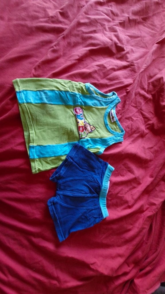 T92 zomerpyjama, Kinderen en Baby's, Kinderkleding | Maat 92, Ophalen, Gebruikt, Jongen, Nacht- of Onderkleding