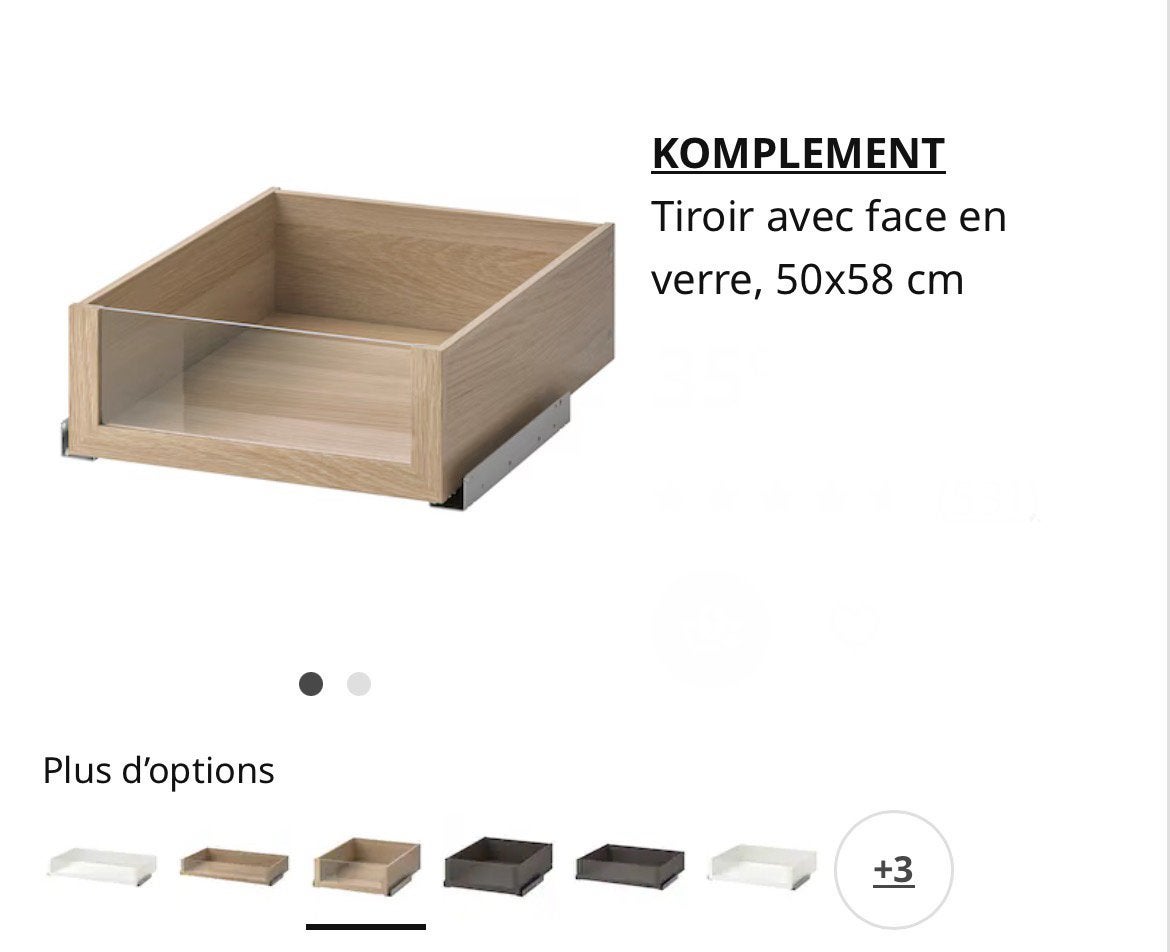 Komplement Lade, Enlèvement, Comme neuf