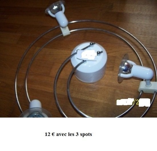lampe  plafonnier, Utilisé, Métal, Plafonnier, Blanc