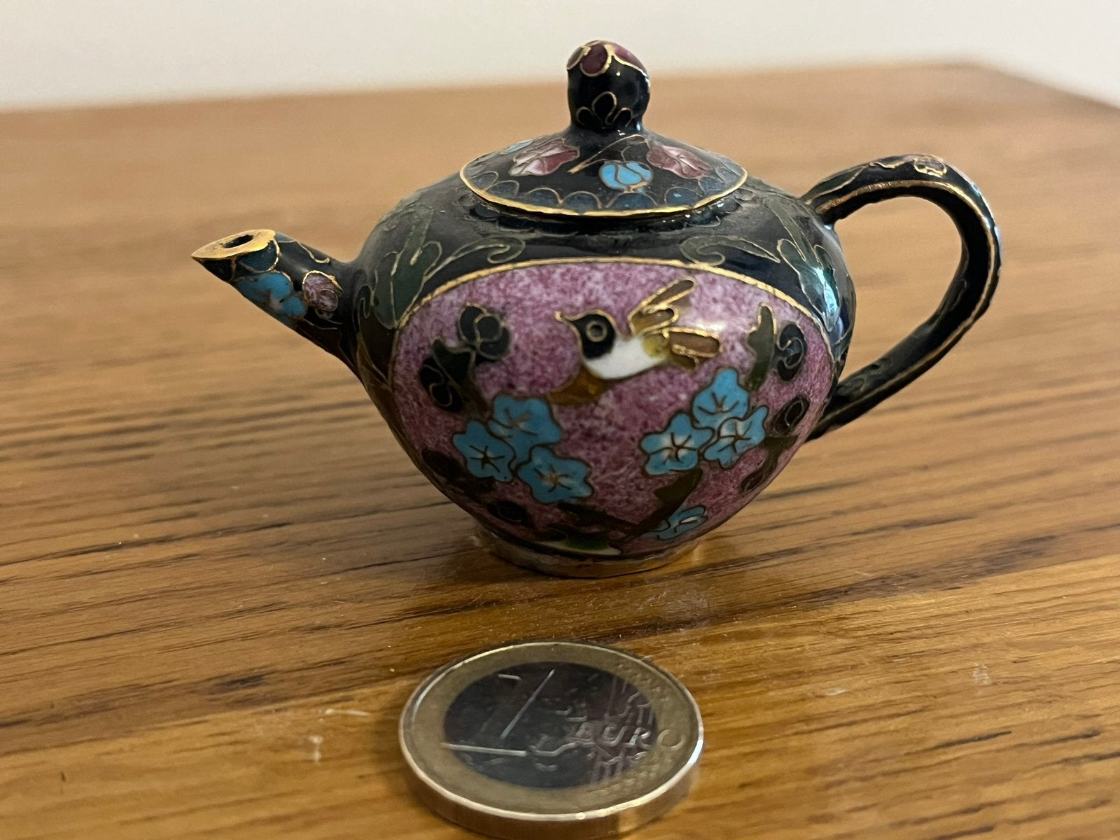 Magnifique petite théière en cloisonné, Enlèvement ou Envoi
