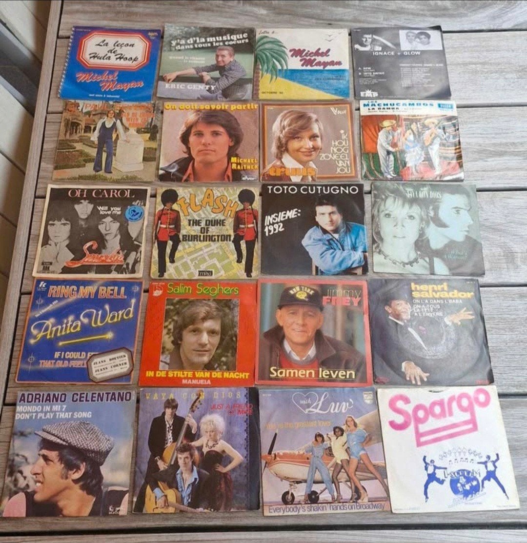 50 vinyles 45 Tours Anciens, Enlèvement