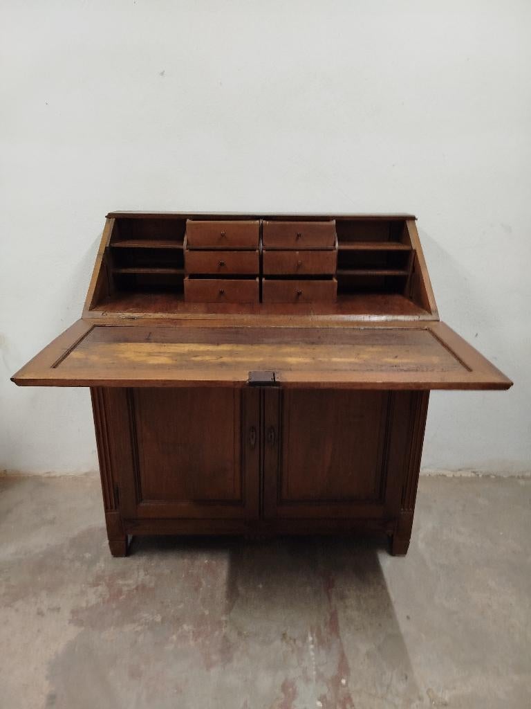 Mooi Antieke Vlaams secretaire/schrijfbureau met 6 schuifjes, Ophalen of Verzenden