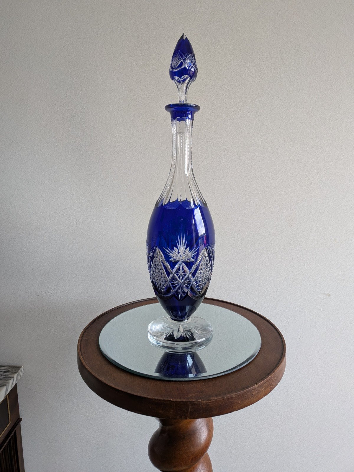 Carafe sur piédouche "Eurydice" Val Saint Lambert, Enlèvement ou Envoi