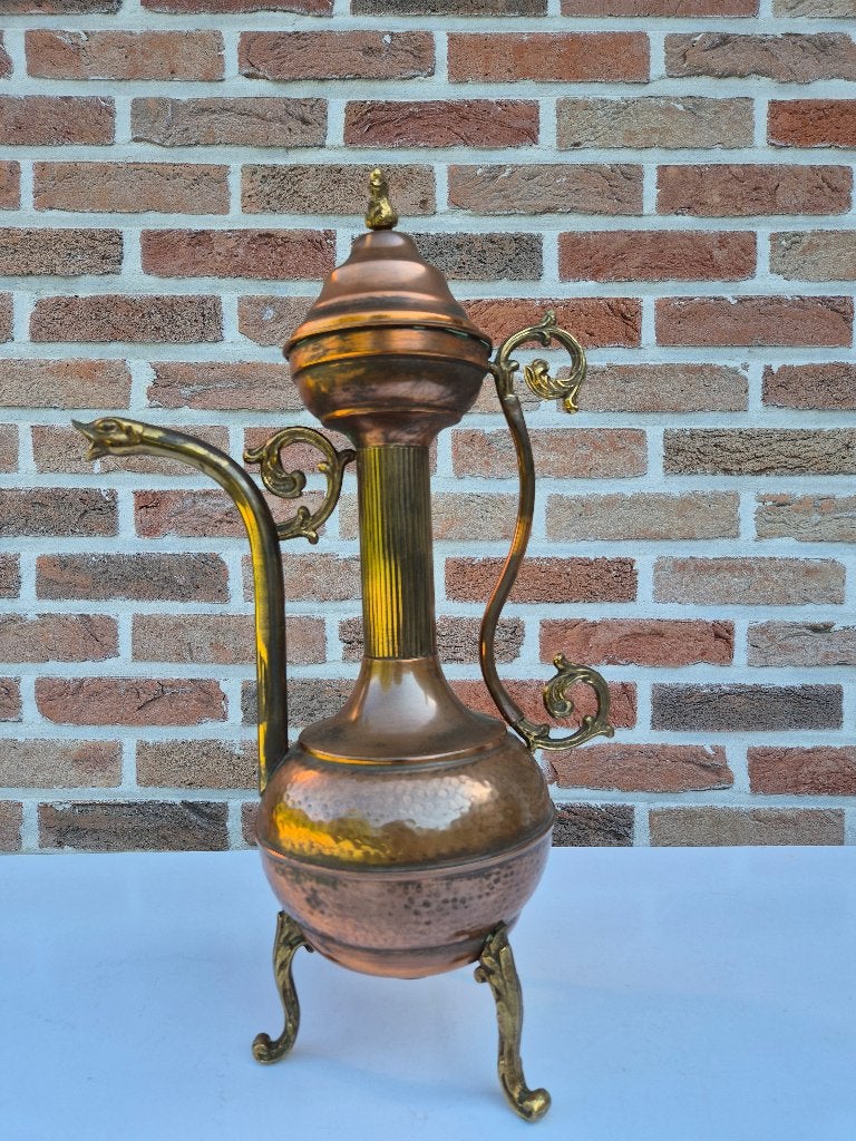 Lot verzilverd koffieservies & kandelaar en messing en koper, Ophalen of Verzenden