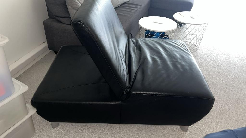 Koinor lederen   ottoman (poef), Ophalen, Gebruikt, Vintage - modern, 150 tot 200 cm