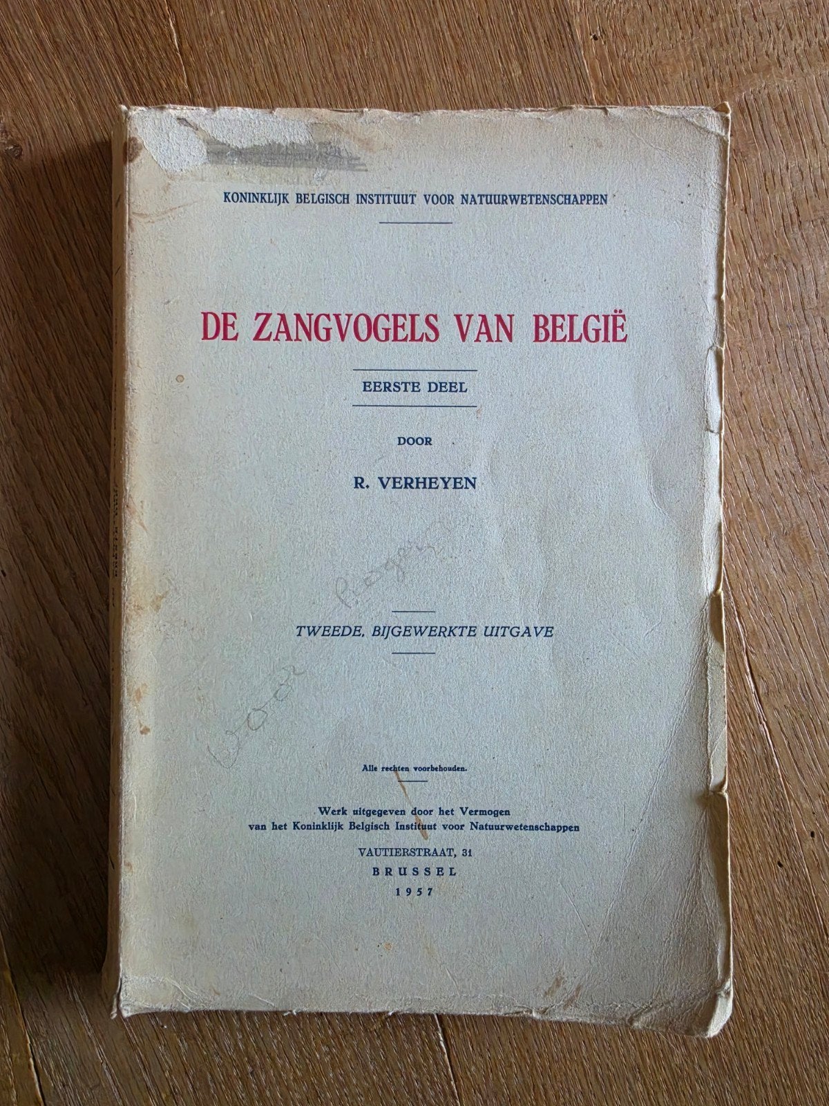 De zangvogels van België, Livres, Nature, Enlèvement
