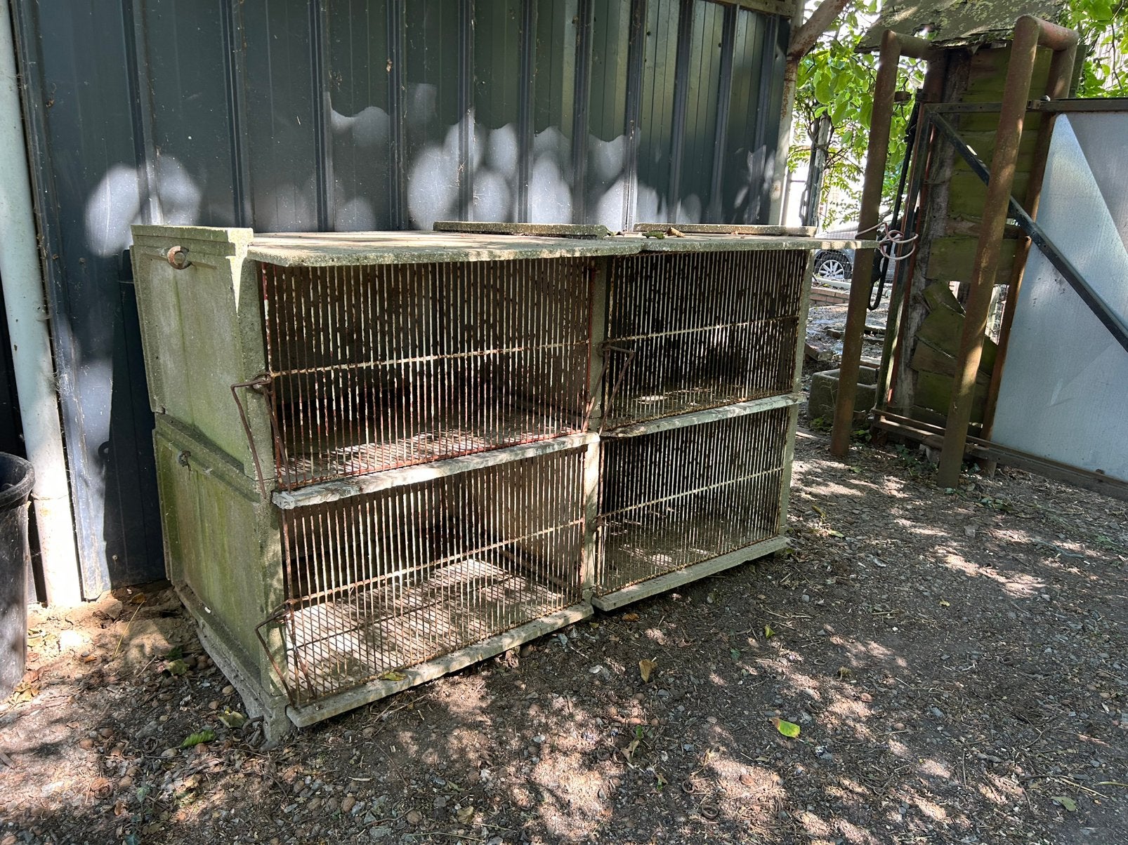 Clapiers en beton, Enlèvement, Utilisé, Cage, Lapin