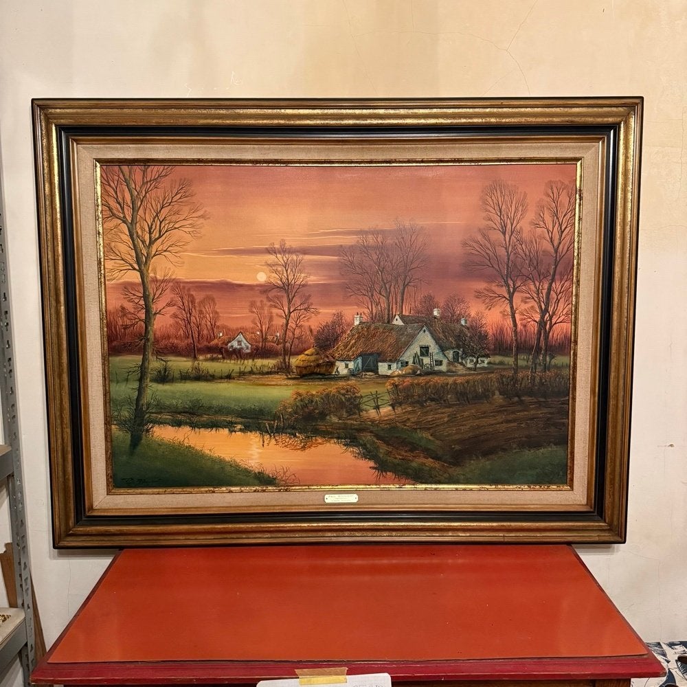 Groot Schilderij Kwaremont – Paul Boonaert (120x95cm), Antiek en Kunst, Ophalen, Olieverf, Landschap, Doek