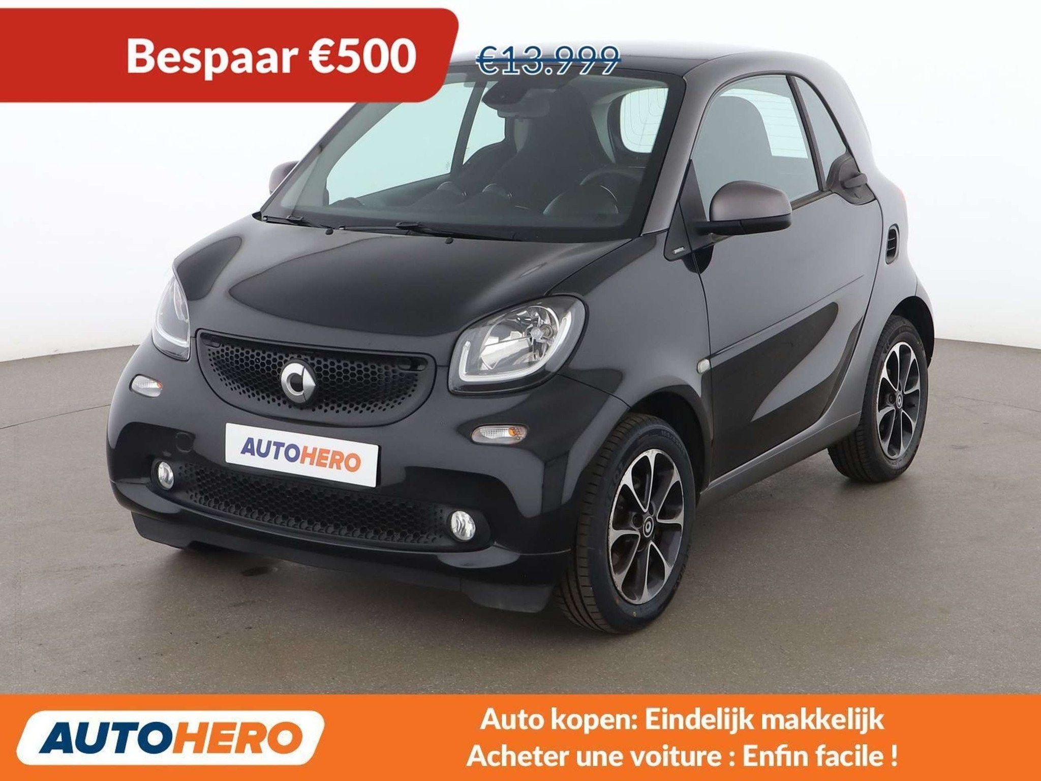 Smart Fortwo 0.9 Turbo Basis passion (automatique), Autos, Smart, Achat, 96 g/km, 2 places, Noir