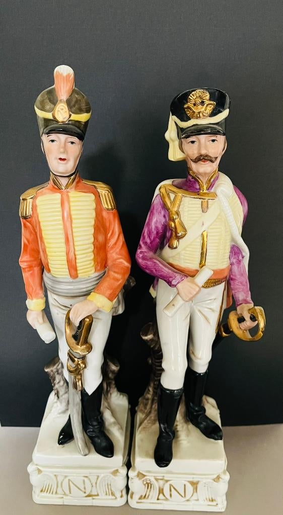 Set Napoleon soldaten beeldjes porselein/keramiek, Ophalen, Zo goed als nieuw, Mens