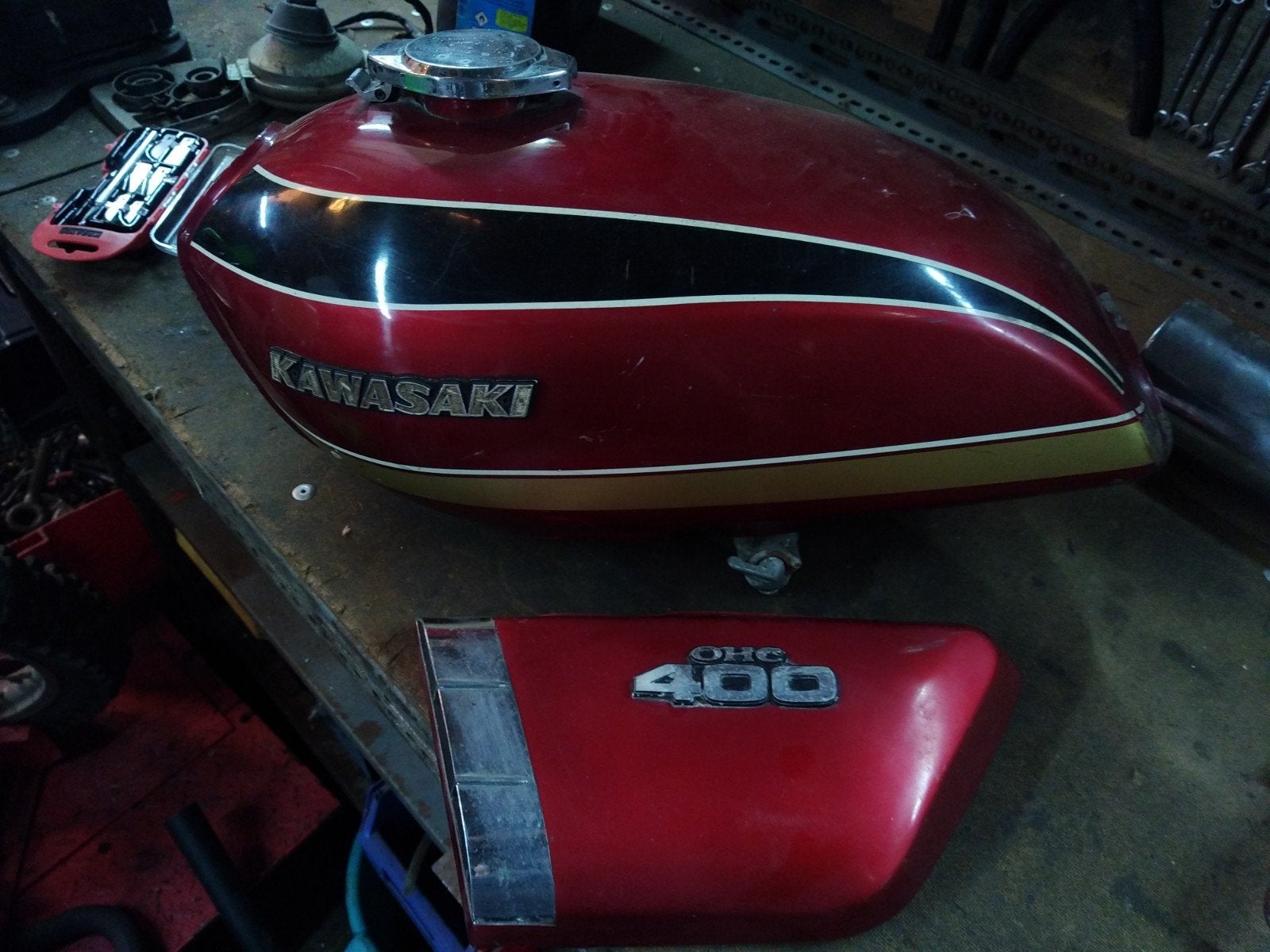Très beau reservoire essence Kawasaki kz 400, Motoren