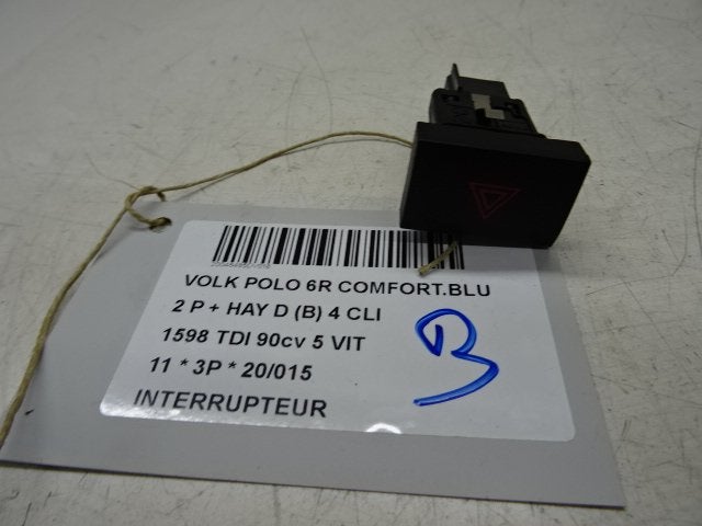 SCHAKELAAR Volkswagen Polo V (6R) (6R0953098), Auto-onderdelen, Dashboard en Schakelaars, Volkswagen, Gebruikt