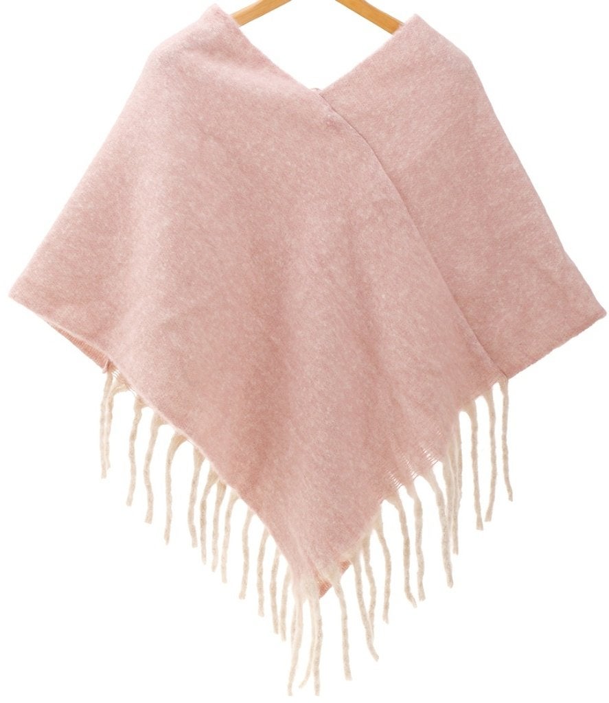 Poncho d'hiver tricoté rose clair taille unique pour femmes, Vêtements | Femmes, Vestes | Hiver, Enlèvement ou Envoi, Neuf, Rose