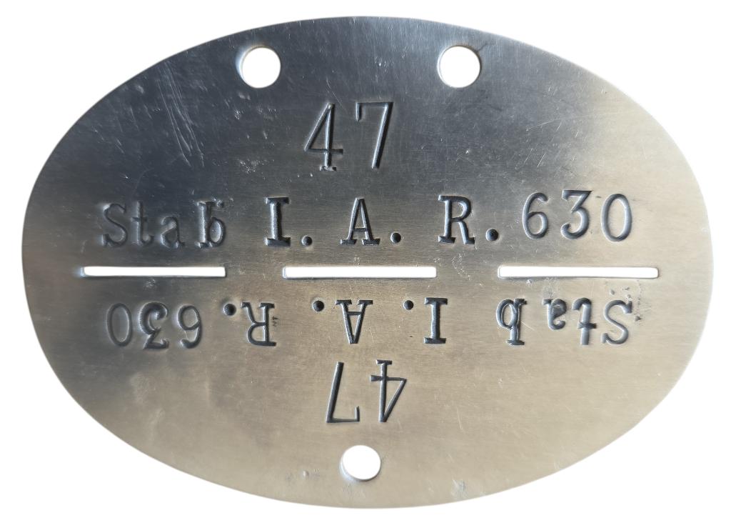 une marque de reconnaissance « Stab I. A. R. 630 » d, Enlèvement ou Envoi