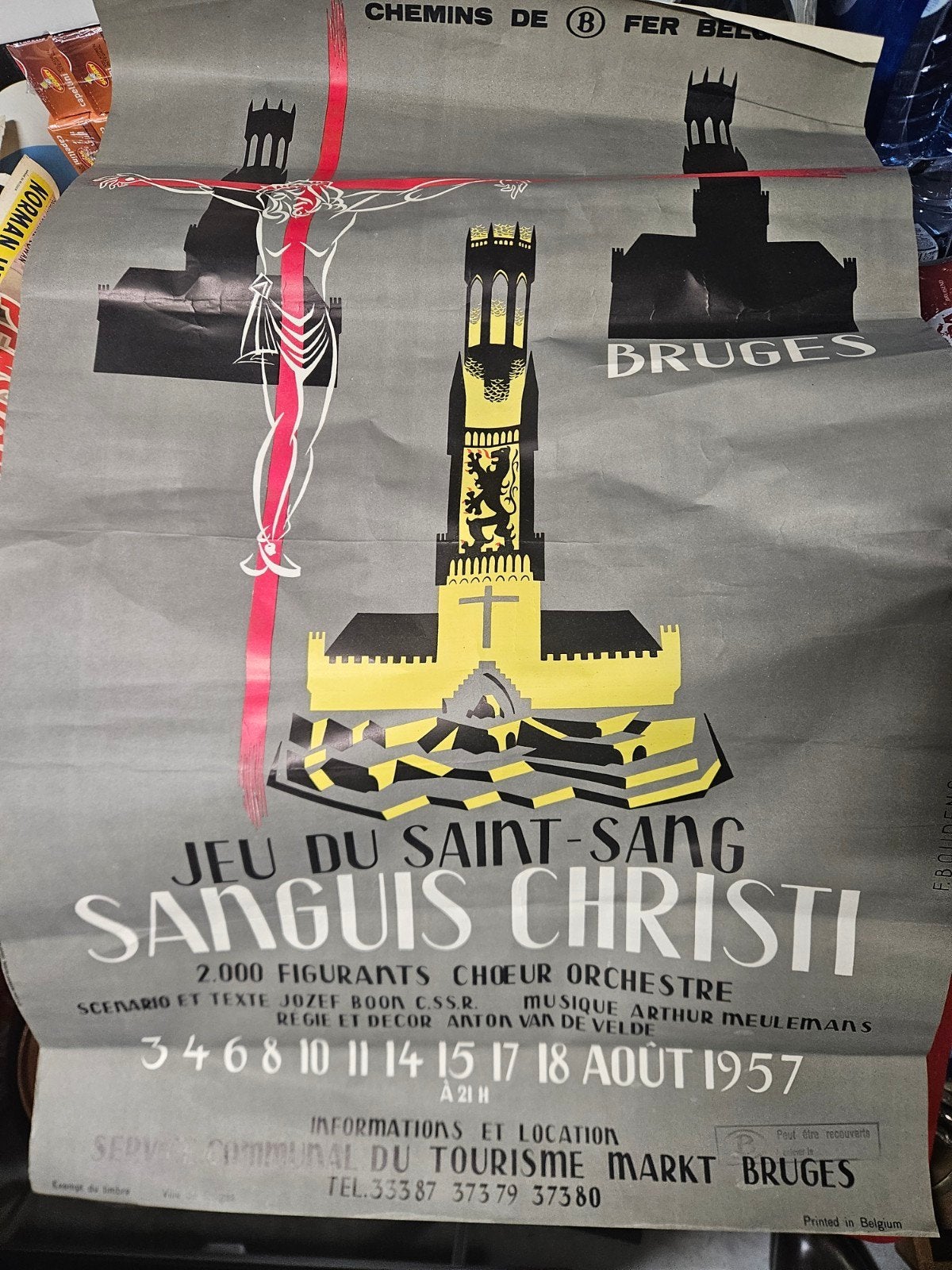 Affiche Brugge bloedprocessie 1957, Verzenden