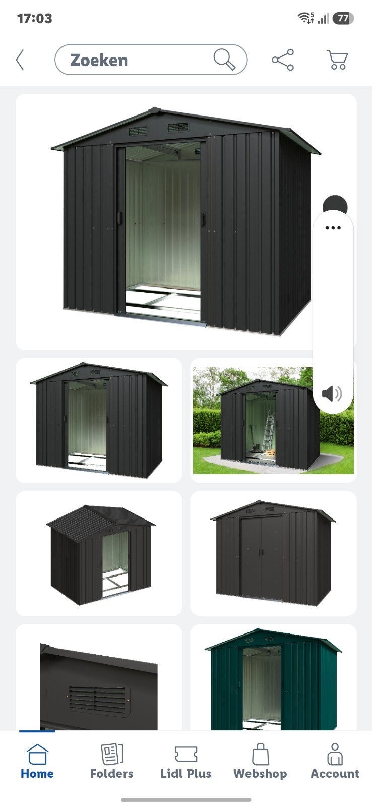 tuinhuis metaal, Ophalen, Metaal, Tuinhuis