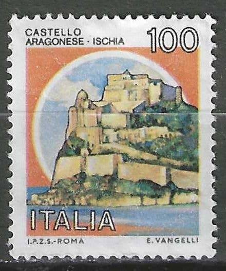 Italie 1980 - Yvert 1440 - Château aragonais - 100 l. (ST), Envoi, Affranchi