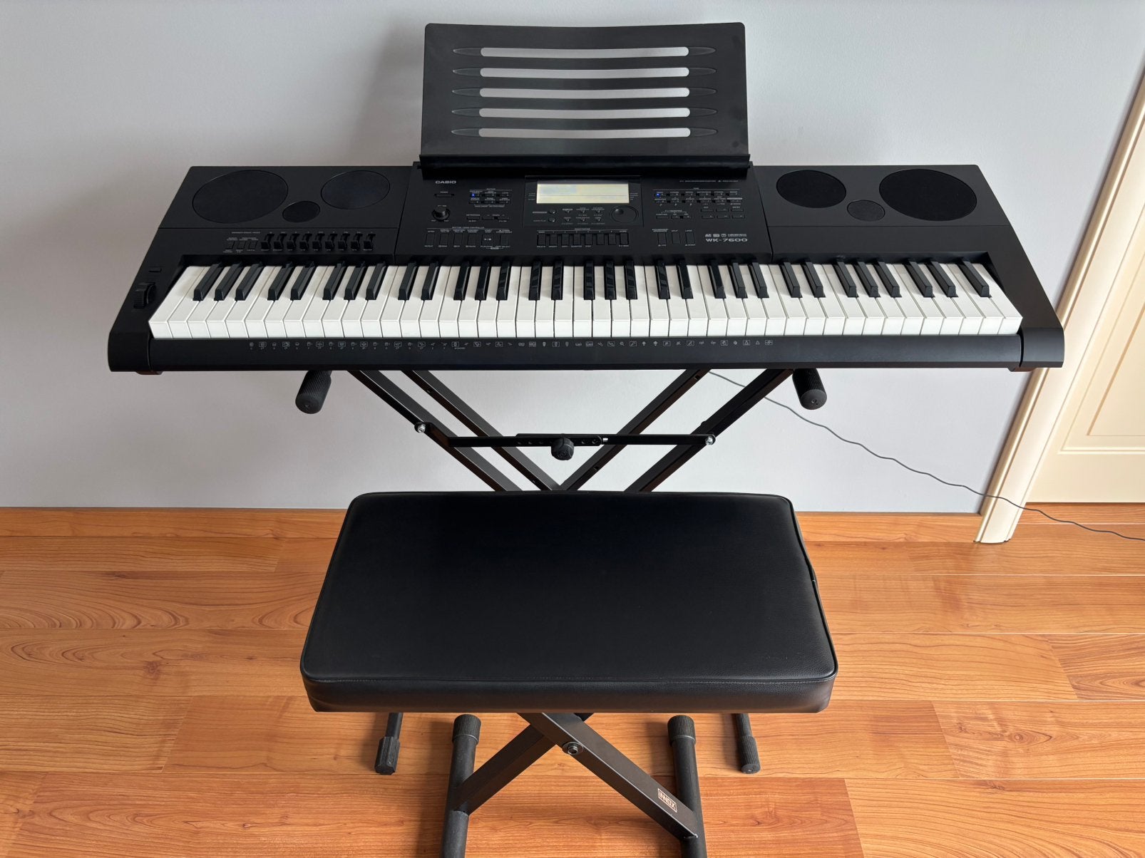 Casio WK-7600 inclusief accessoires, Muziek en Instrumenten, Keyboards, Ophalen, Zo goed als nieuw, Casio