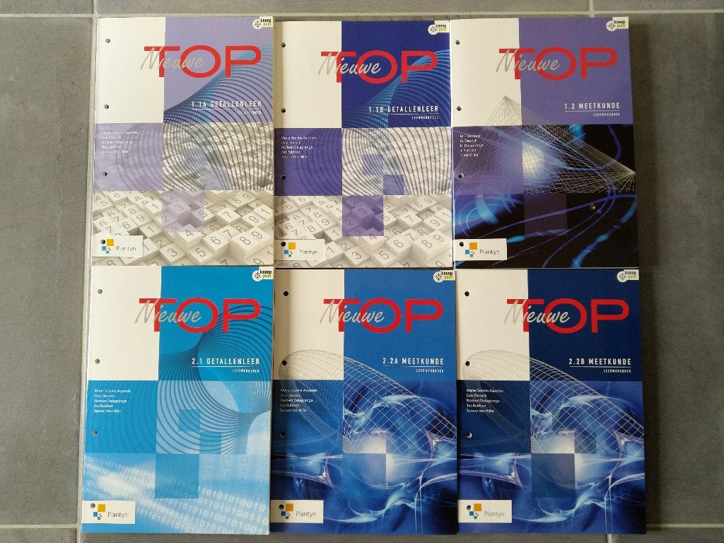 Nieuwe Top: leerwerkboeken 'wiskunde' voor de eerste graad, Boeken, Ophalen, Nieuw, MJ. Aspeele, G. Decock, N. Delagrange, J. Rubben, J. Van Hijfte