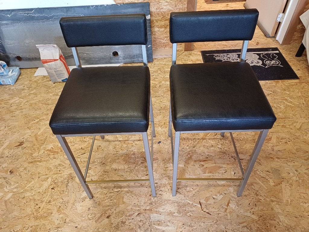 Barstoelen, Synthétique, 2 tabourets, Comme neuf, Enlèvement