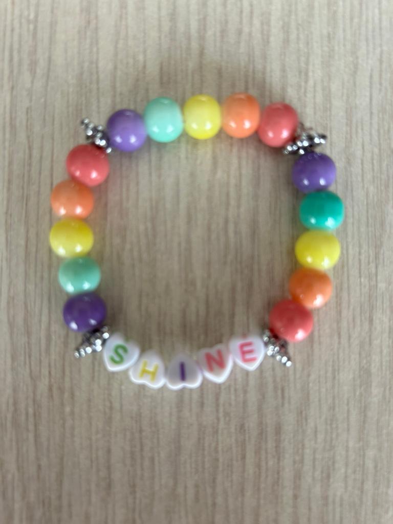 Kleurrijke armband met parels Shine, Ophalen of Verzenden, Zo goed als nieuw, Armband