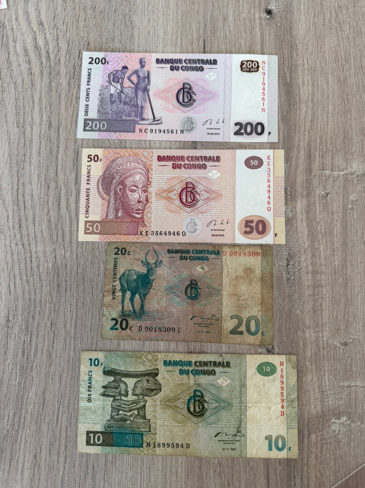 Mooie set Congolese biljetten, Ophalen of Verzenden