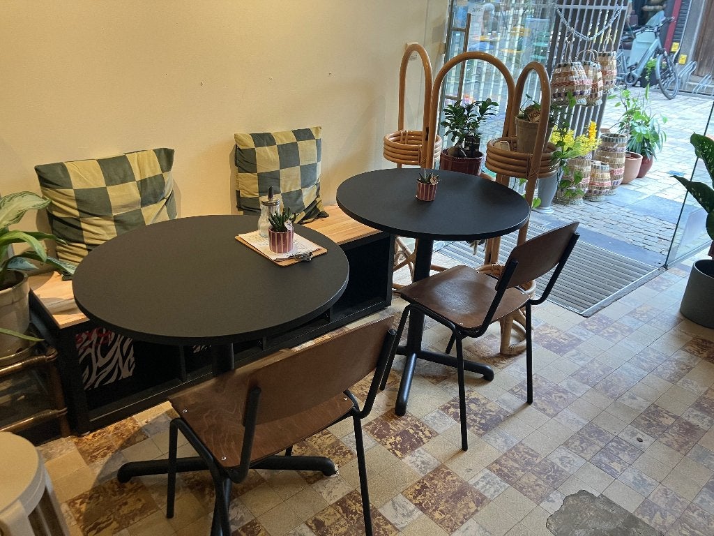 2x bistrotafel Ikea Stensele antraciet, Huis en Inrichting, Tafels | Eettafels, Ophalen, Bistro, Gebruikt, 50 tot 100 cm