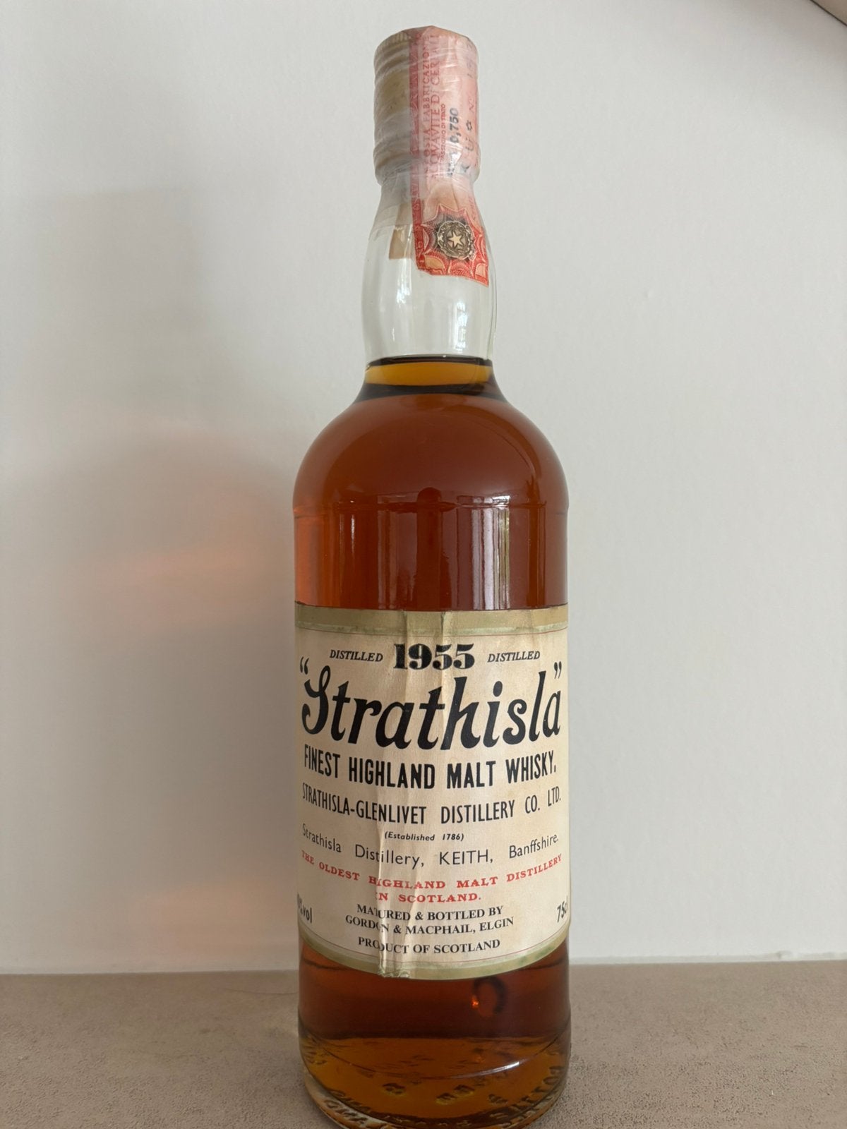 Oude strathisla uit 1955, Verzamelen, Ophalen of Verzenden, Zo goed als nieuw