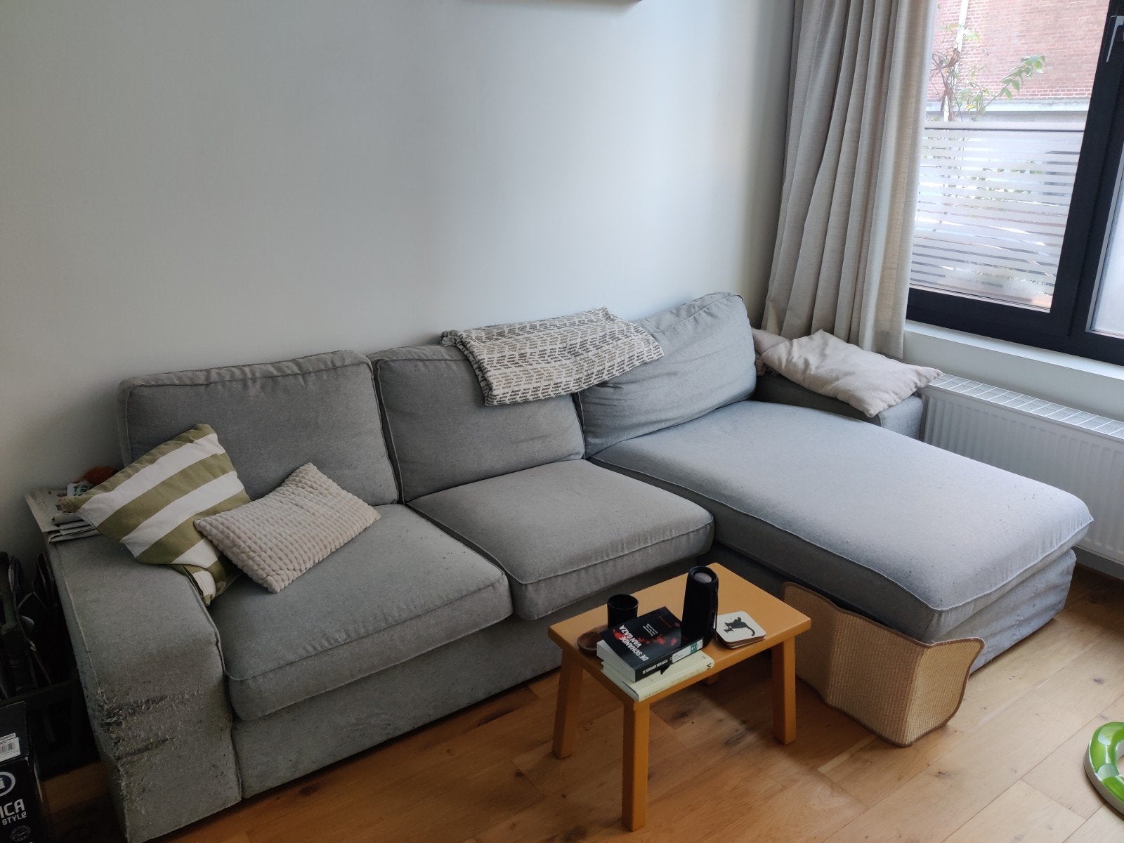 Grijze zetel Ikea (3-zit), Ophalen, Gebruikt