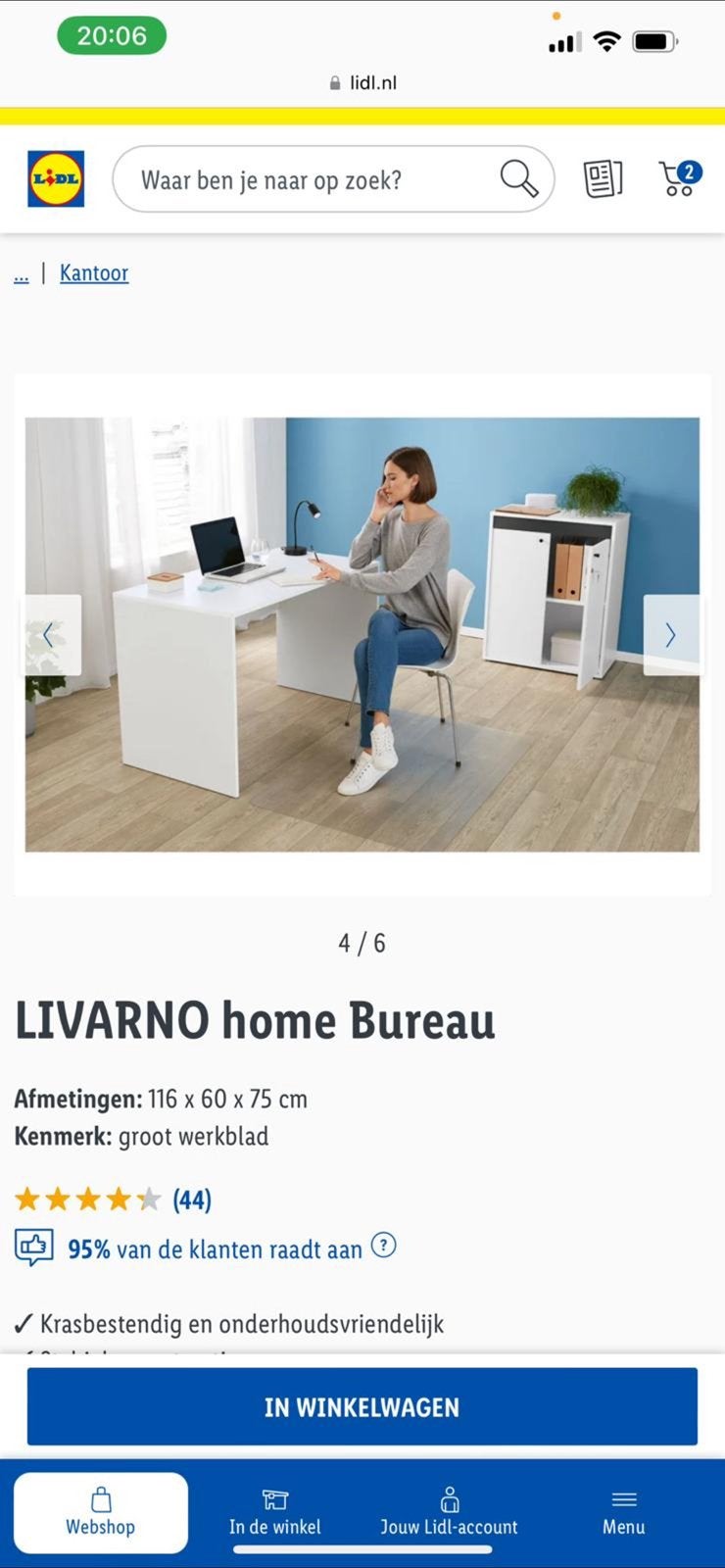 LIDL LIVARNO home Bureau – NIEUW IN DOOS, Huis en Inrichting, Ophalen of Verzenden, Zo goed als nieuw