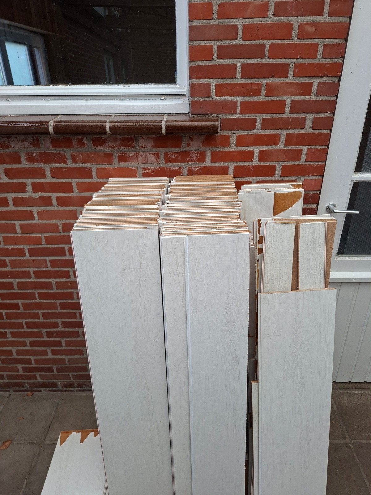 Plafond planken "witte eik", Planche, Autres essences de bois, Utilisé, Moins de 25 mm