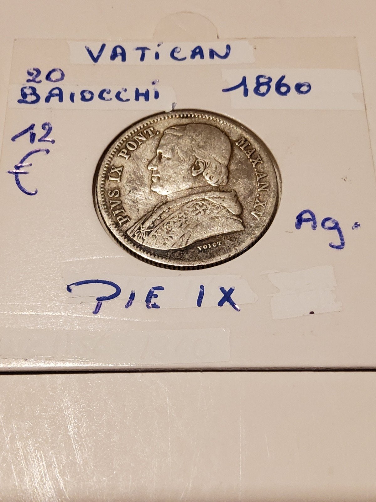 vatican, Postzegels en Munten, Ophalen of Verzenden, Geboorte of Huwelijk, Losse munt, Zilver