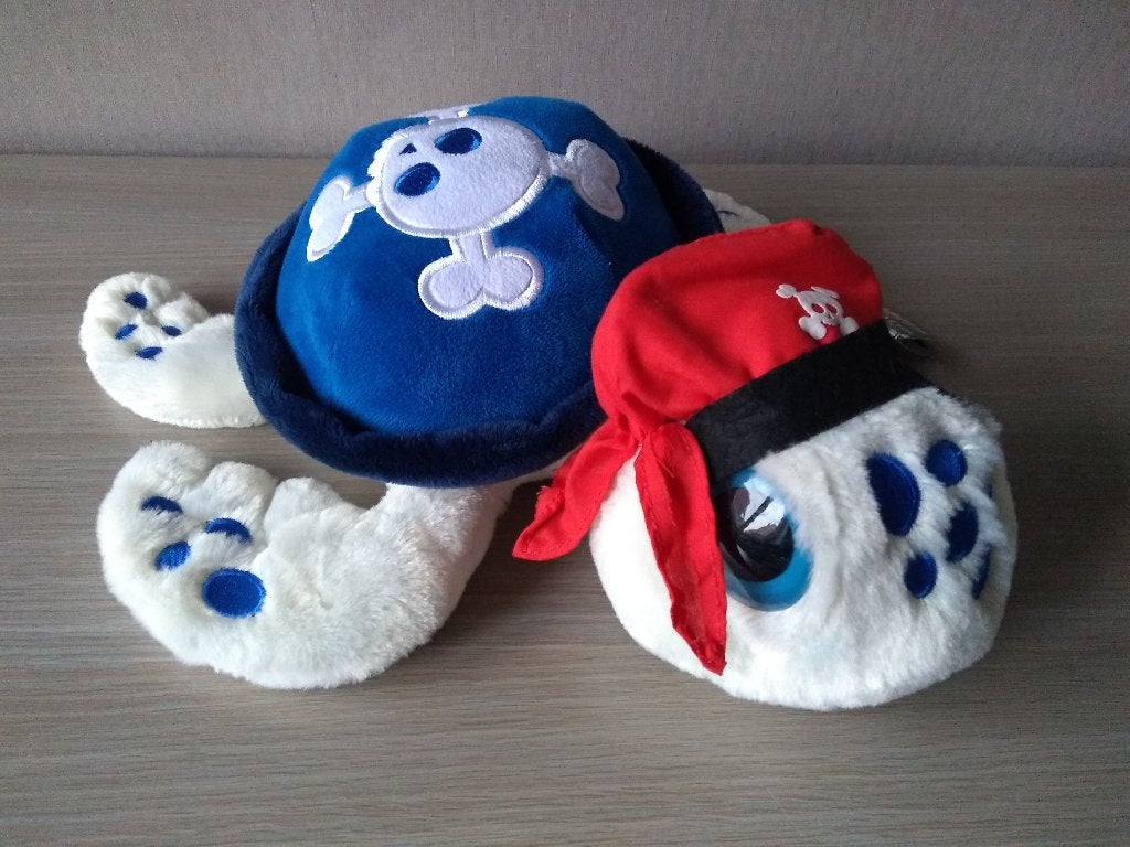 ♥ Nieuwe knuffel schildpad piraat, Ophalen of Verzenden, Nieuw