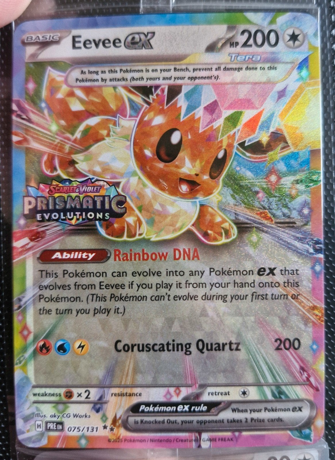 Prismatic evolutions Evee Ex stamped geseald
Pokemon, Enlèvement ou Envoi