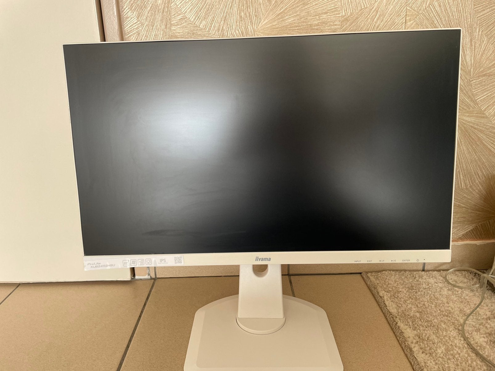 iiyama ProLite XUB2492HSU – witte 24 inch monitor, Computers en Software, Ophalen, HD, IPS, In hoogte verstelbaar