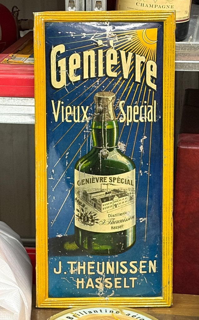 Jenever Vieux Special plaatwerk J. THEUNISSEN HASSELT 1920, Verzenden
