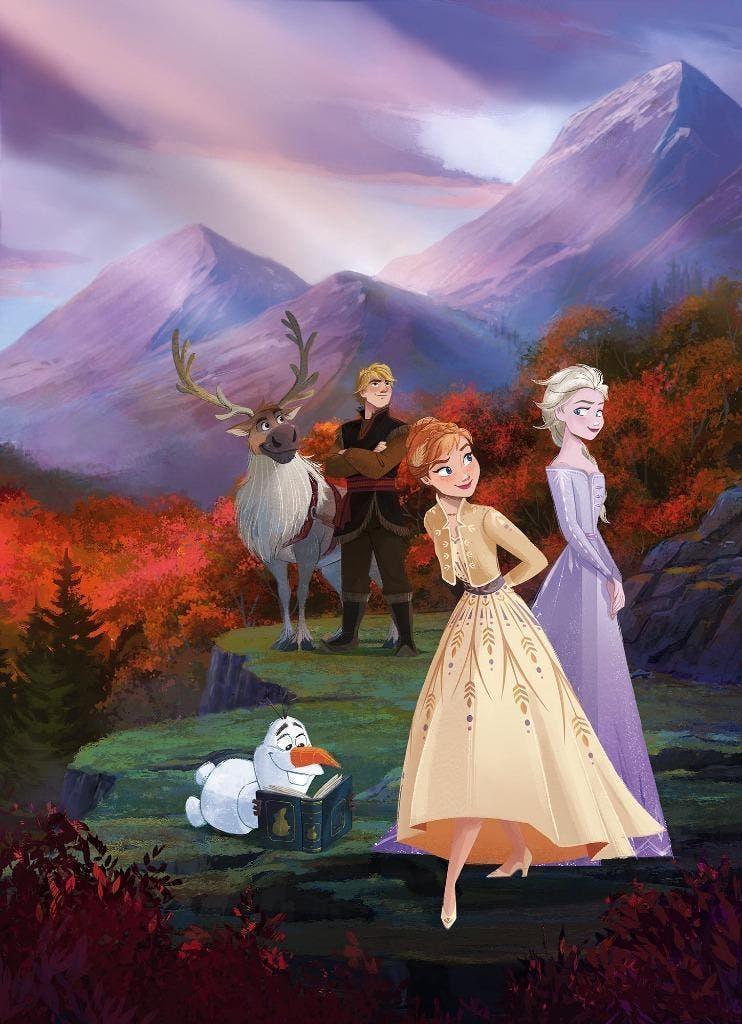 Disney Frozen Behang Spring - 184x254 cm - Gratis Verzending, Enlèvement ou Envoi, Neuf, Décoration murale