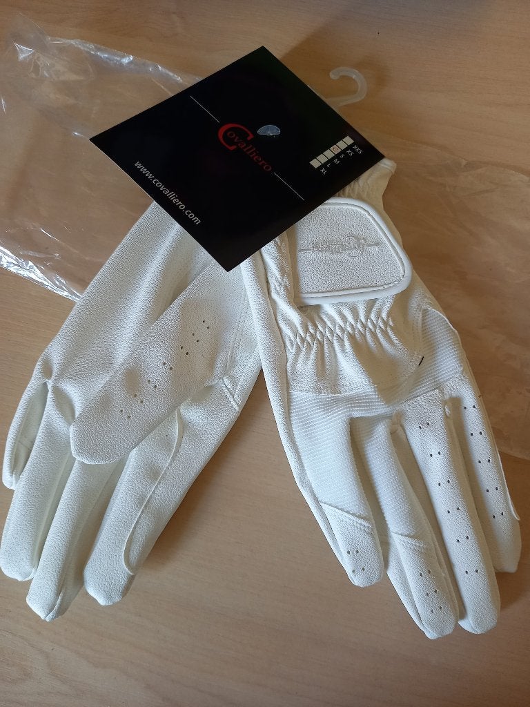 witte handschoenen S, Animaux & Accessoires, Vêtements d'équitation, Enlèvement ou Envoi, Neuf, Autres espèces, Autres types