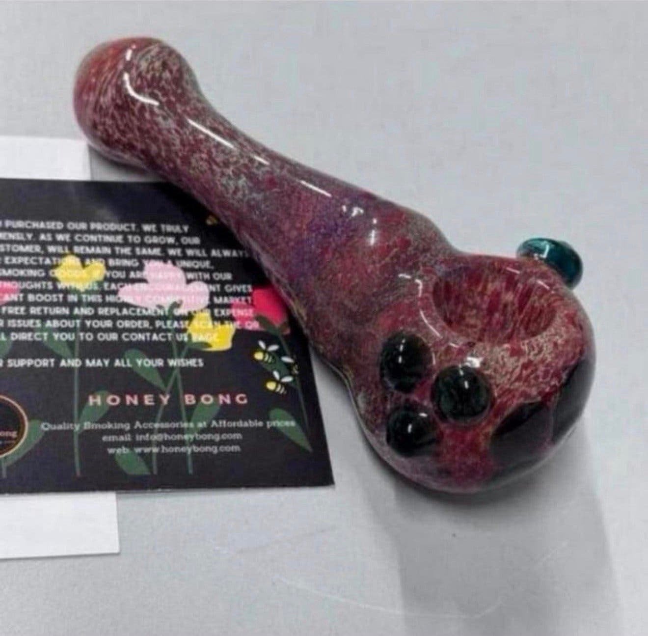 Pipe Sherlock Honey Bong, verre à narguilé soufflé à la main, Collections, Articles de fumeurs, Briquets & Boîtes d'allumettes