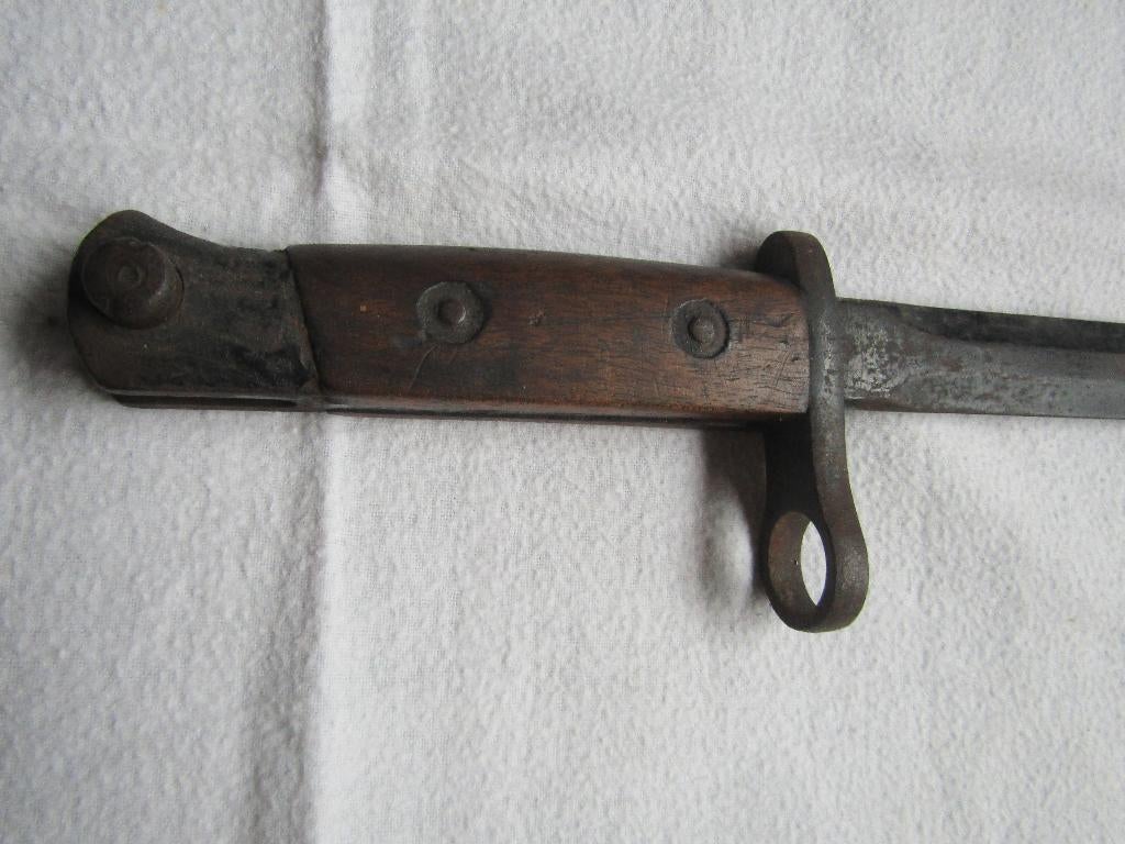 Opmerkelijk BELGISCH BAJONETmodel 1907, Ophalen of Verzenden, Landmacht, Mes of Dolk