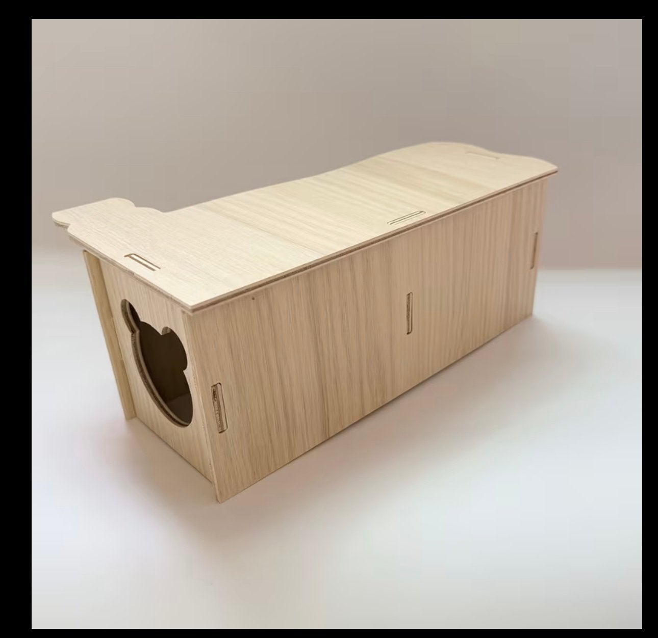 Houten huisje met platform, Dieren en Toebehoren, Knaagdieren en Konijnen | Toebehoren, Ophalen of Verzenden, Zo goed als nieuw