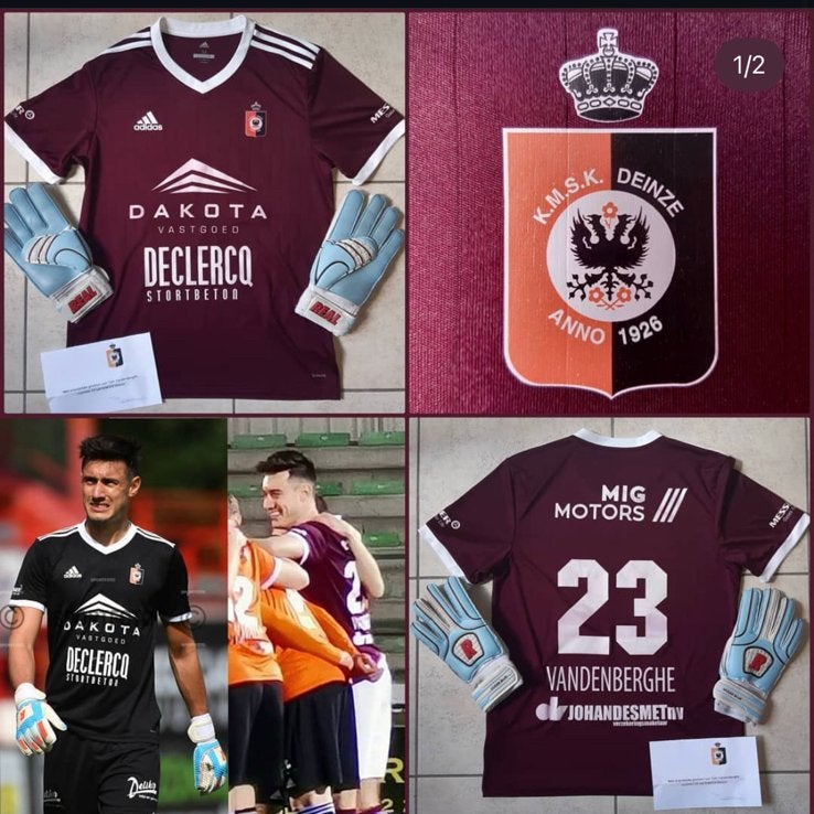 Matchworn Shirt Tom Vandenberghe KMSK Deinze, Enlèvement ou Envoi