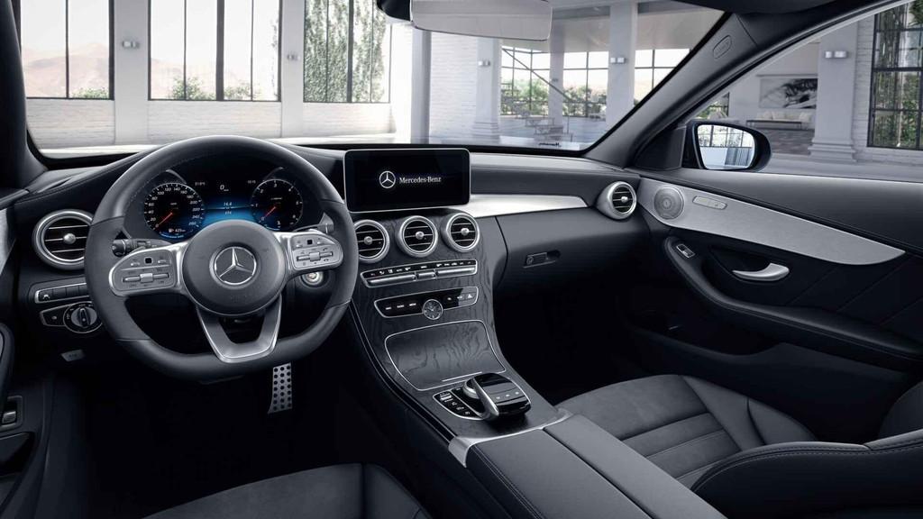 Mercedes-Benz C-klasse 220 D Break AMG Line Night Pack | Pan, Auto's, Automaat, Achterwielaandrijving, Zwart, 4 cilinders