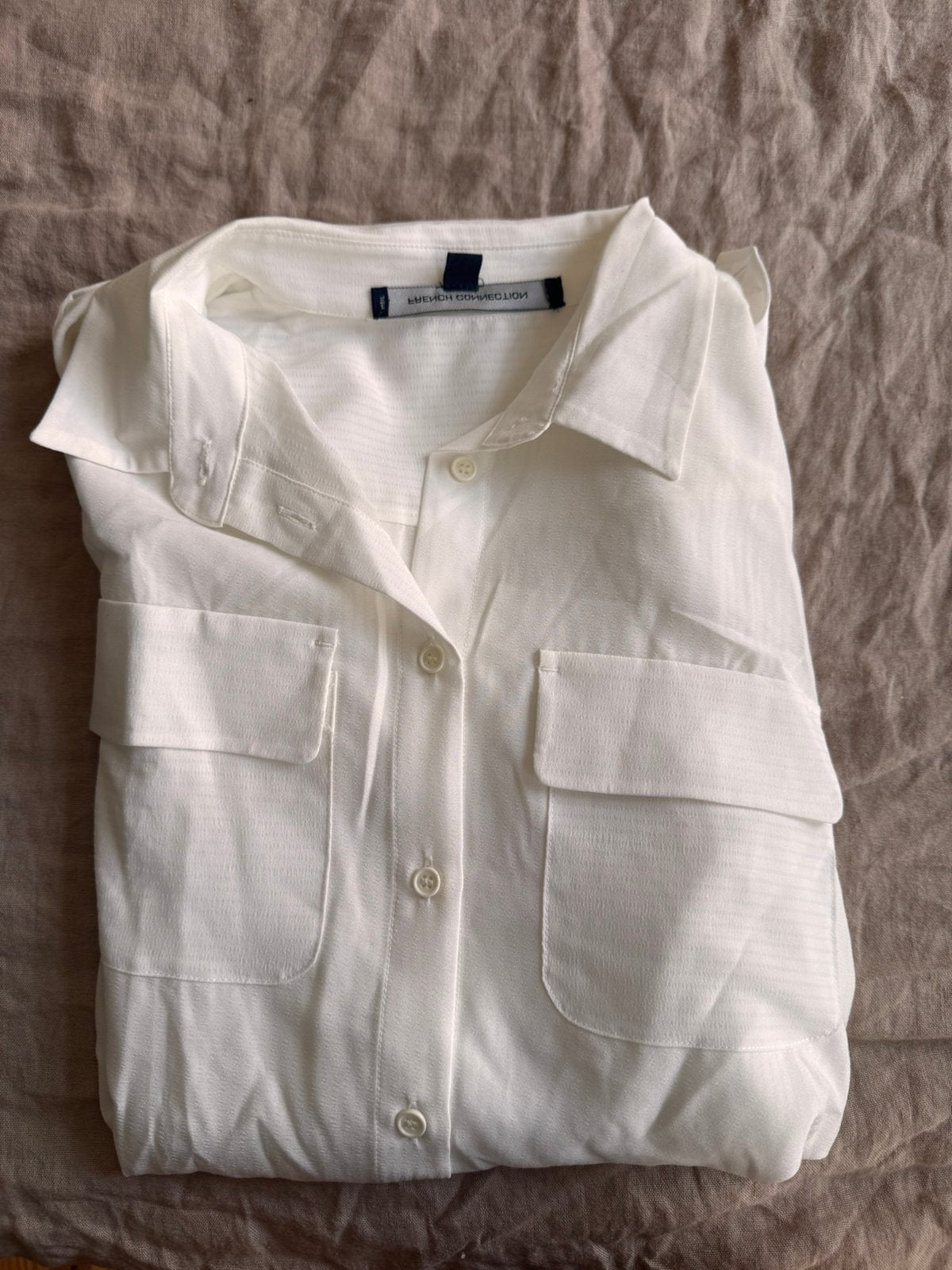 Wit shirt met lange mouwen, Kleding | Dames, Overige Dameskleding, Ophalen, Zo goed als nieuw