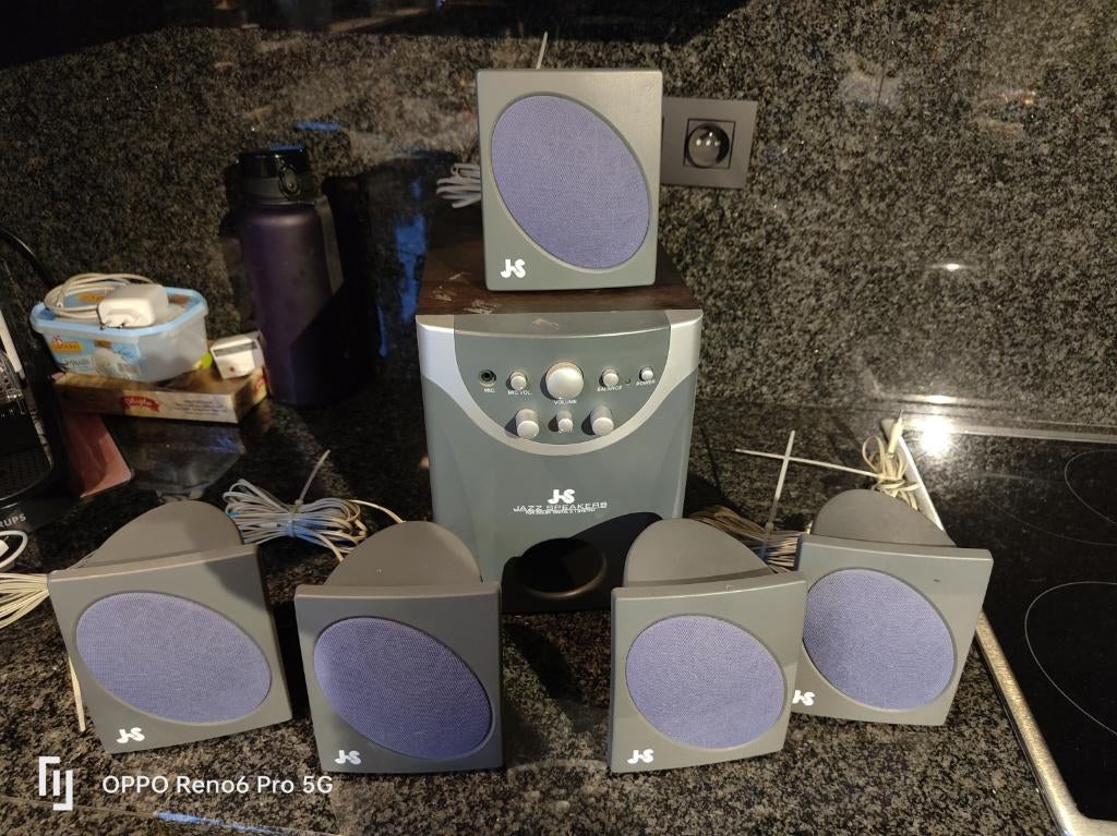 JS 5.1 Surround Sound Systeem voor PC, Ophalen of Verzenden, Zo goed als nieuw, Audiokanaal 5.1, J.S.