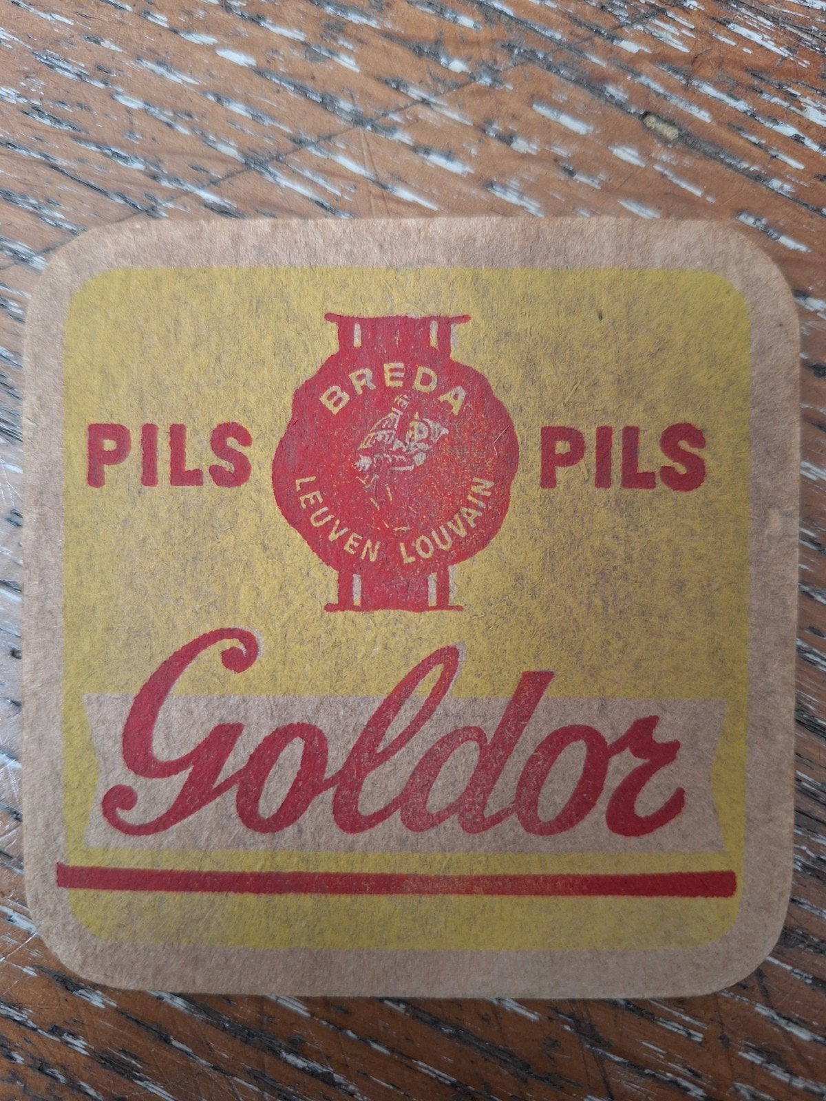 oud bierviltje Goldor brouwerij Breda Leuven, Verzamelen, Ophalen of Verzenden